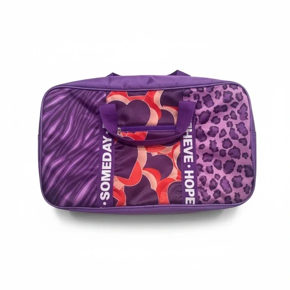 RARE OG FAN Memorabilia Justin Bieber Someday Purple Duffel Bag Weekender Travel - Picture 4 of 10